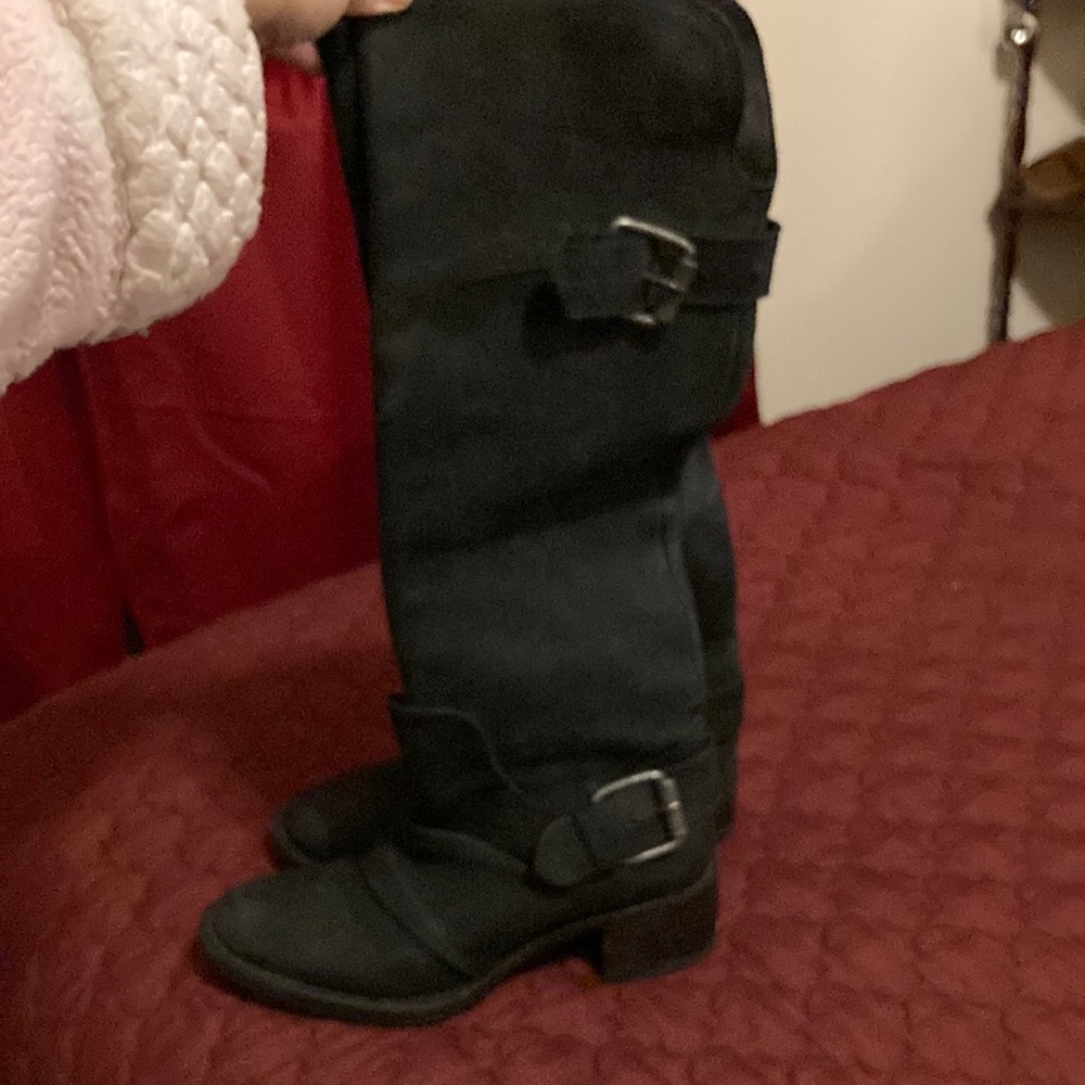 Black knee high boots
